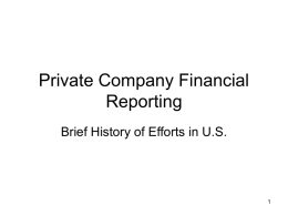 Privately-Held Company Financial Reporting TF