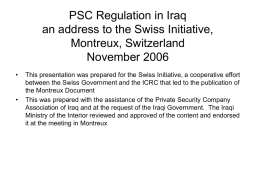Regulation in Iraq - Christopher Mayer