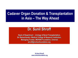 Cadaver Organ Donation & Transplantation in Asia – The Way