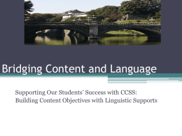 Bridging Content and Language: