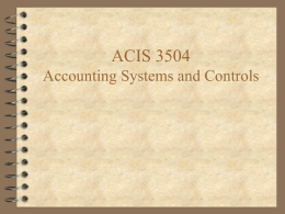 ACIS/MSCI 4564 Object Oriented Systems