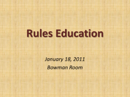 Rules Education