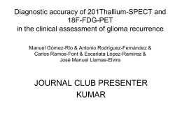 Diagnostic accuracy of 201Thallium-SPECT and 18F-FDG