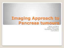 Imaging Approach to Pancreas tumours - Learning