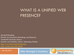 What is a Unified Web Presence?