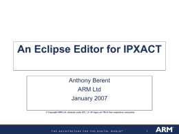 The IP-XACT editor for Eclipse