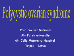 1. Polycystic ovary syndrome