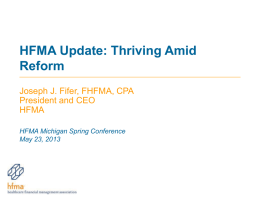 HFMA Update: Thriving Amid Reform