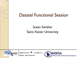 Datatel Functional Session