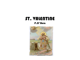 ST. VALENTINE P.O’Shea
