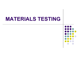 MATERIALS TESTING - St Oliver's Community College