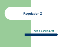 Regulation Z - BankersOnline