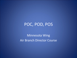 POC, POD, POS - Minnesota Wing Civil Air Patrol