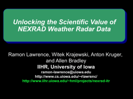 Using NEXRAD Data for Database Research
