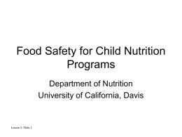 Lesson 2  - UC Davis Center for Nutrition in Schools