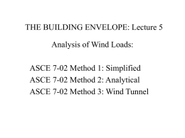 THE BUILDING ENVELOPE: Lecture 5