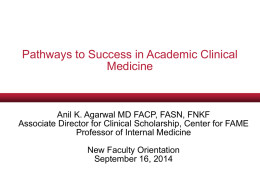 Pathways to Success in Academic Clinical Medicine