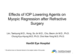 Medical Treatment of Myopic Regression after Refractive