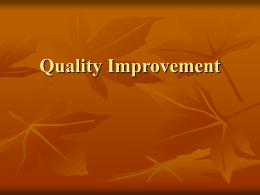 Quality Improvement - Health Science Education