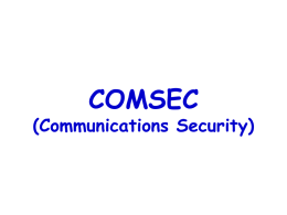 COMSEC (Communications Security)