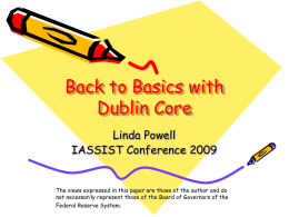 Back to Basics with Dublin Core