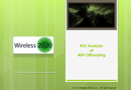 ROI Analysis of WiFi Offloading