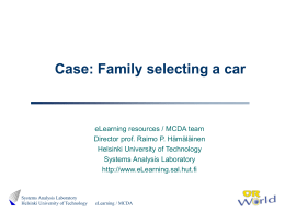 Selecting a car - www.MCDA.hut.fi