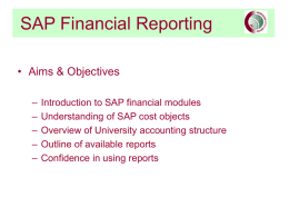 SAP Financial Reporting