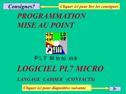 Lancement du logiciel PL7 micro
