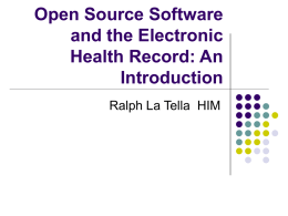 Open Source Software and the Electronic Health Record