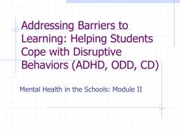 Addressing Barriers to Learning: Helping Students Cope