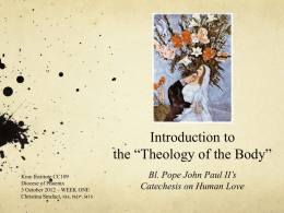 Introduction to the “Theology of the Body” Bl. Pope John