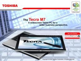 Tecra M7 - Toshiba | Leading Innovation