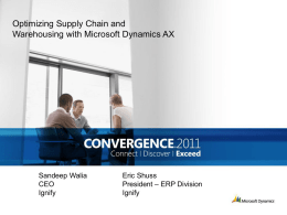 Optimizing Supply Chain and Warehousing with Microsoft