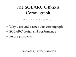 The SOLARC Off-axis Coronagraph