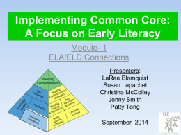 Implementing Common Core: A Focus on Early Literacy