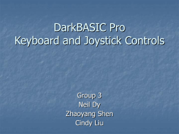 DarkBASIC Pro Keyboard and Joystick Controls