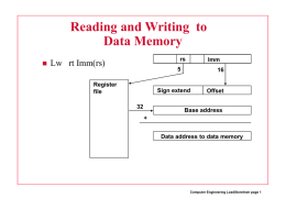 Reading and writing to data memory