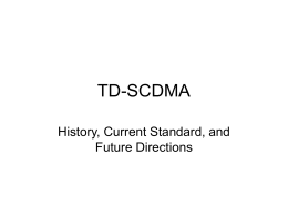 TD-SCDMA - Cognitive Radio Technologies