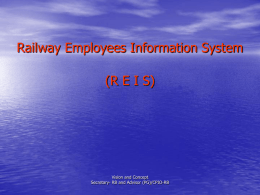 Railway Employees Information System (R E I S)