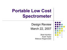 Portable Low Cost Spectrometer