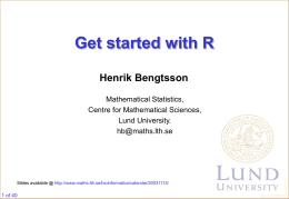 Getting started with R