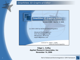 The SmartView 3D Graphical Editor