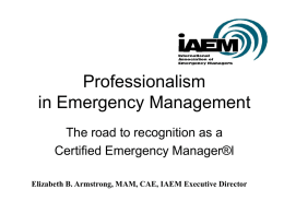 Emergency Management Certification Programs