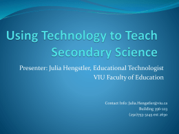Technology & Secondary Science