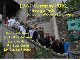 LBAT Germany 2000 - Georgia Institute of Technology