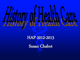 History of Health Care - Lemon Bay High School