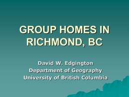 GROUP HOMES IN RICHMOND, BC