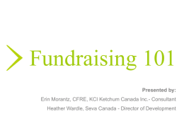 Fundraising 101 - BC Council for International Cooperation