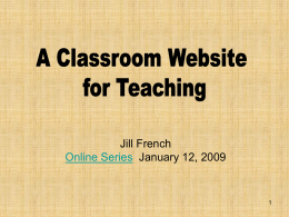 A Classroom Website for Teaching